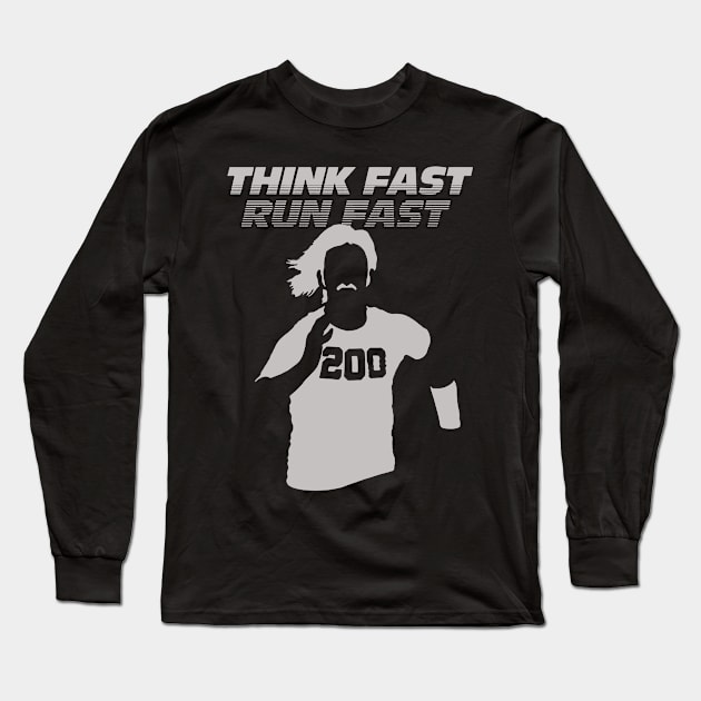 Chad Powers Think Fast Run Fast Long Sleeve T-Shirt by moringart